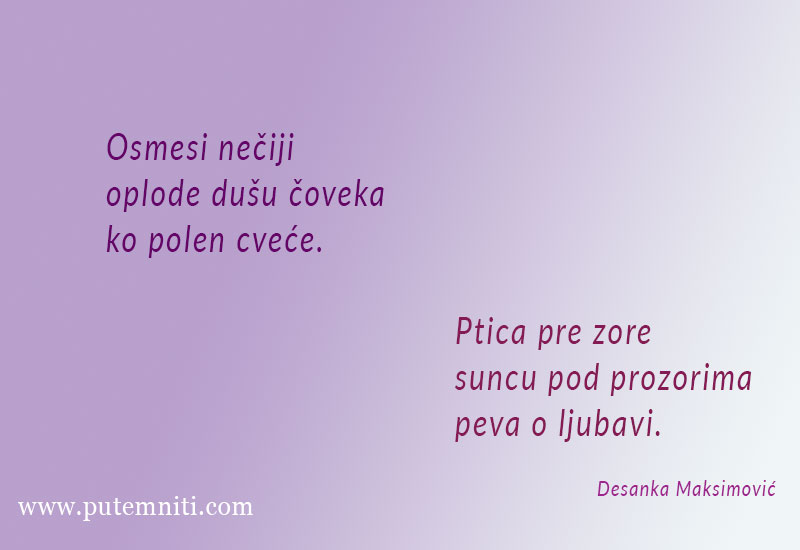 Desanka Maksimović, haiku stihovi