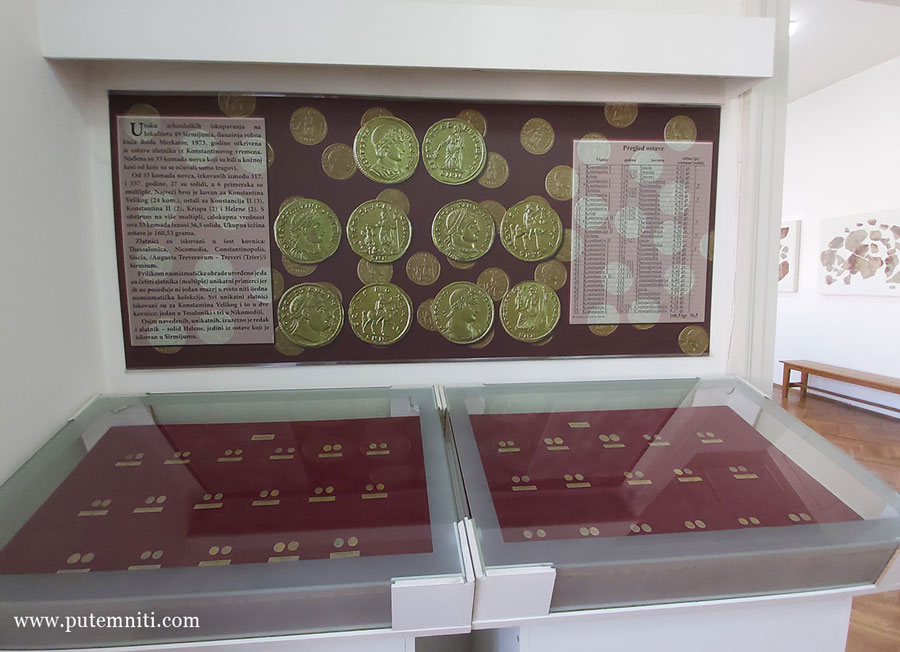 Zlatni novčići iz Sirmijuma u Muzeju Srema