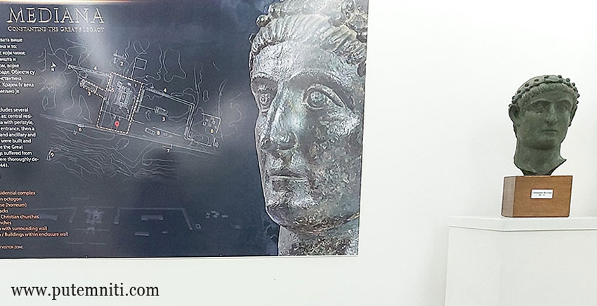 Bronzana glava cara Konstantina u Nisu