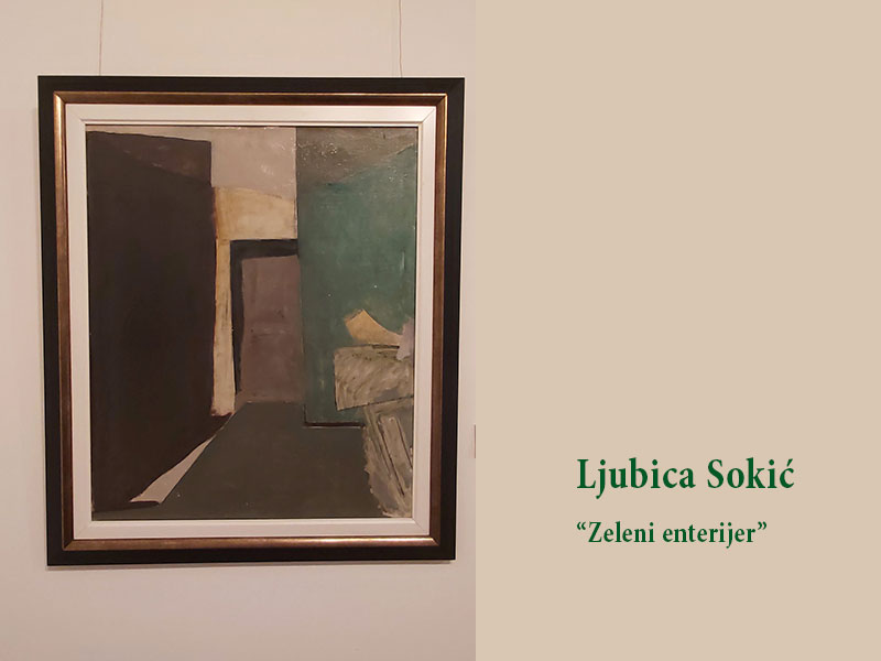 Ljubica Sokić slika Zeleni enterijer