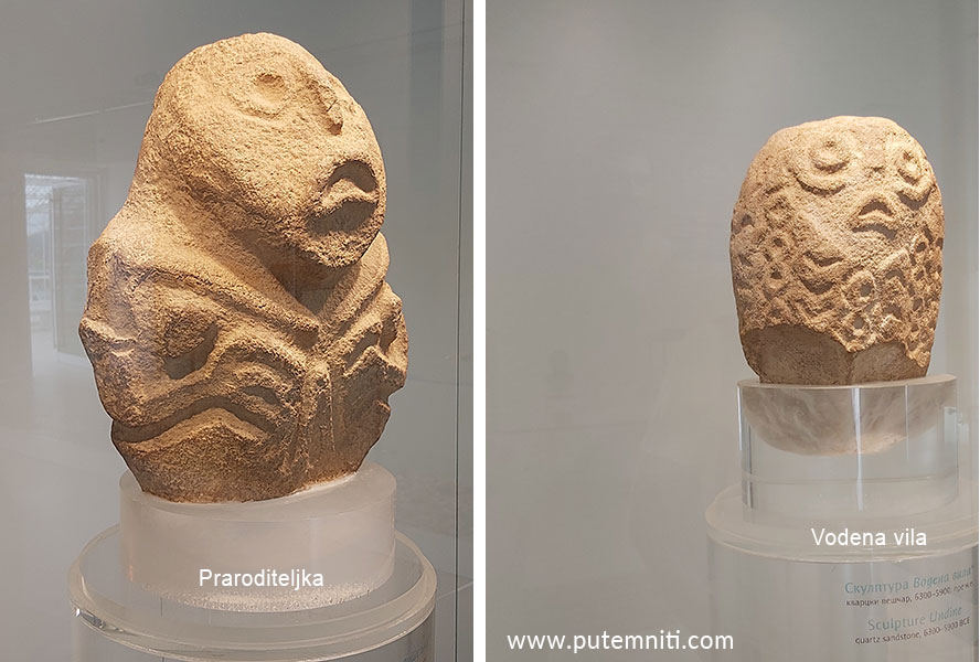 Skulpture Praroditeljka i Vodena vila iz Lepenskog Vira